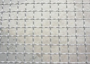 Wear Resistant 10mm Hole Plain Weave Stainless Steel Crimped Woven Wire Mesh