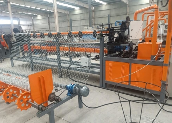 Plc Single Wire Chain Link Fence Machine Galvanized Automatic