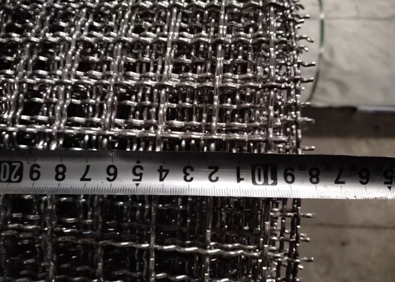 20mm Openning Mining Screen Mesh Aluminum Crimped Wire Mesh Rolls