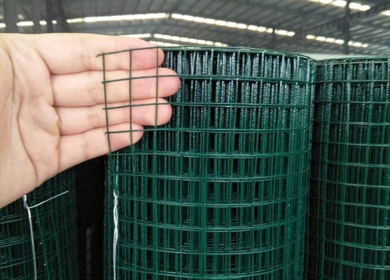 3/4X3/4 SGS Green Colored Pvc Coated Welded Wire Mesh Rolls For Poultry
