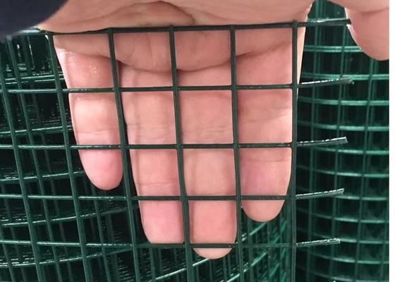 3/4X3/4 SGS Green Colored Pvc Coated Welded Wire Mesh Rolls For Poultry