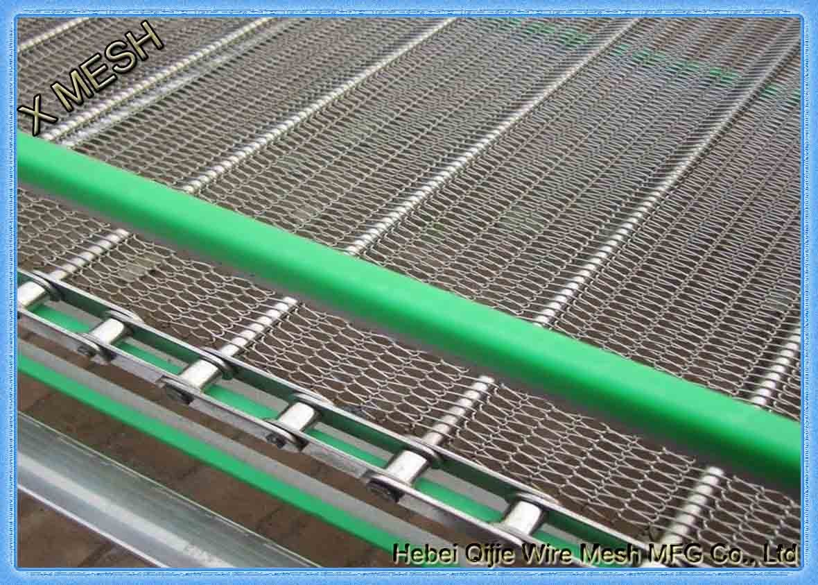 Double Balanced Spiral Grid Steel Wire Conveyor Belt With Chain 30 ...