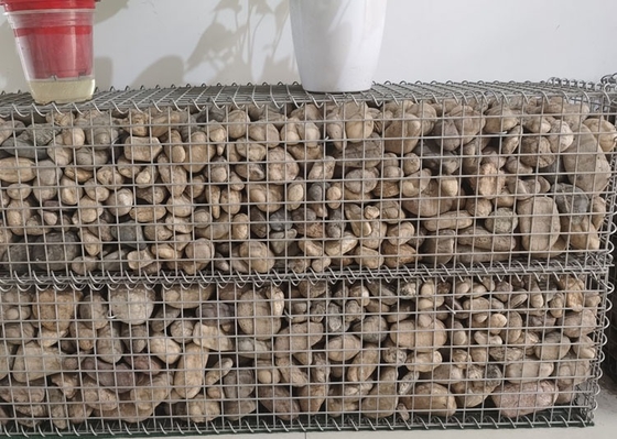 Square Hole Welded Gabion Baskets Galvanized Steel Wire 2x1x1