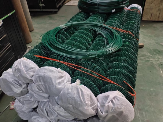 Galvanized Pvc 2x2m Commercial Chain Link Fence