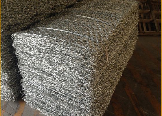 Concrete Blanket 6 X 2 X 1 M Welded Wire Gabion Baskets Hexagonal For Wall Construction