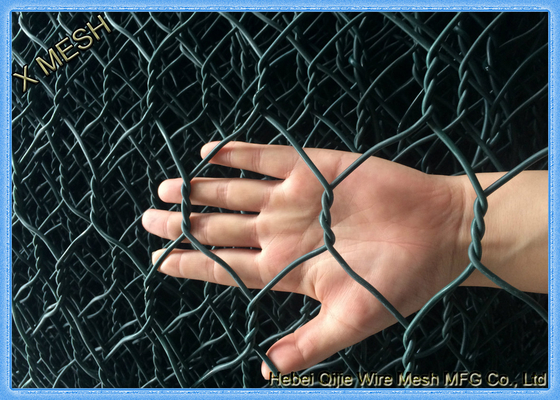 ASTM A 975 PVC Coated Gabion Baskets Double Twisted Woven Mesh Fit Riverbank