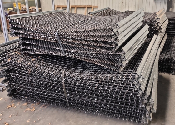 Crimped Stone Crusher Wire Mesh Vibrating Screen For Mine Sieving