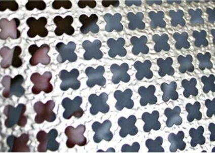 6mm thickness Full Leaf Clover Pattern  Perforated Metal Sheets