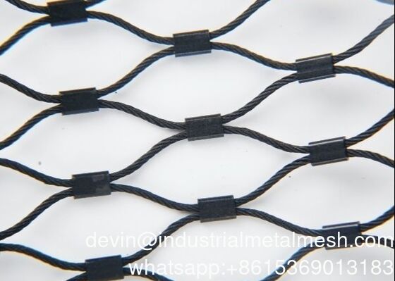 Ferrule Diamond Stainless Steel Wire Rope Mesh Netting for Balustrade