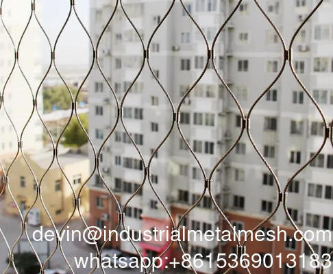 High Tensile 2160MPa Stainless Steel Knotted Wire Rope Mesh for Mining Area Safety