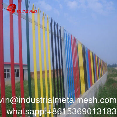 Wholesale Powder Coated W D Pale Round/Single/Triple Pointed Security Fencing Palisade Fence