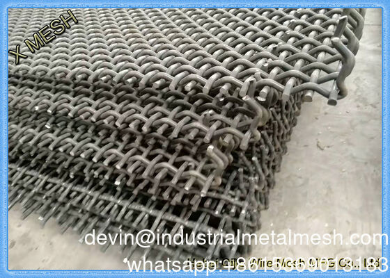High Carbon Steel Crimped Woven Wire Mesh / Vibrating Screen Mesh