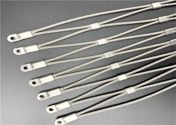 304 Zoo Stainless Steel Ferrule Rope Mesh Fencing Protecting Animals